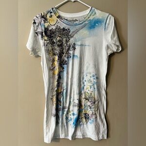 Hierarchy Couture sz L crew neck short sleeve Y2K combed cotton t shirt.